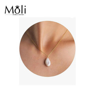 Mode naturel baroque perle eau douce culture riz perle pendentif à breloque starter bijoux
