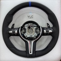 Volant chauffant personnalisé en fibre de carbone pour BMW M2 M3 M4 M5 F10 F50 F30 F32 F80 F82 F90 E90 E92 E60 E63 G20 G30