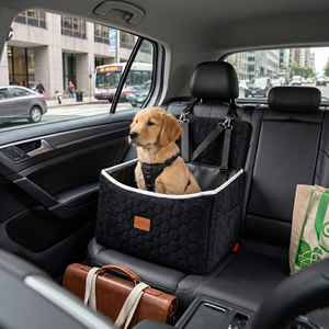 Siège rehausseur pour animaux de compagnie pour véhicules utilitaires avec design antidérapant, <span class=keywords><strong>ceintures</strong></span> de sécurité <span class=keywords><strong>et</strong></span> coussin intérieur lavable - Product Image 5