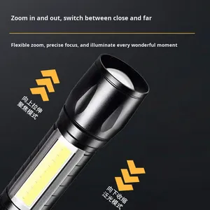 <span class=keywords><strong>Lampe</strong></span> de poche rechargeable à haute luminosité, <span class=keywords><strong>ultra</strong></span> IP20, petite, mini, <span class=keywords><strong>longue</strong></span> <span class=keywords><strong>portée</strong></span>, zoom, portable, durable, pour la maison - Product Image 4