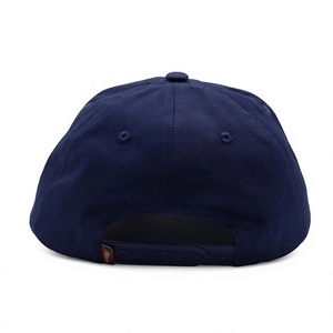 Casquette de baseball en coton à 5 panneaux, style rétro, formel et sportif, avec applique, personnalisable, bleu marine, broderie de logo, vente en gros - Product Image 6
