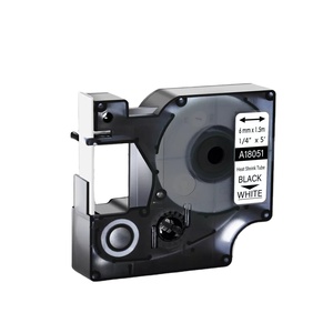 <span class=keywords><strong>Ruban</strong></span> adhésif PUTY compatible avec les rubans <span class=keywords><strong>Dymo</strong></span>, tubes thermorétractables, rubans d'étiquetage 18051 6 mm noir sur blanc pour imprimantes <span class=keywords><strong>DYMO</strong></span> Rhino - Product Image 1