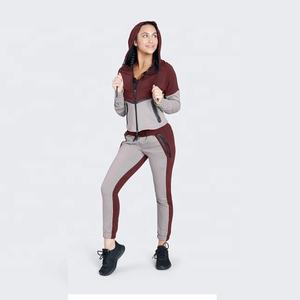 Ensemble de survêtements et sweats à capuche 2-en-1 pour femmes PIHA SPORTS, en polaire polyester/coton 300g, léger, pour le sport et les loisirs - Product Image 2