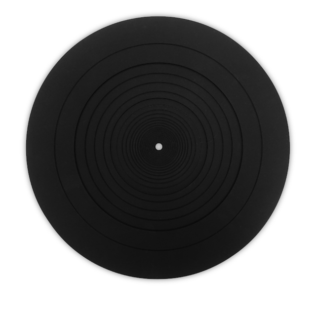 Black Vinyl Record Players Latex Turntable Platter Mat Rubber Silicone Turntable Slipmat Pad