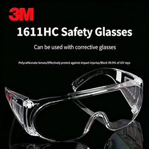 Gafas de Seguridad <span class=keywords><strong>3M</strong></span> 1611HC de Policarbonato con Marco Completo, Protección Contra el Viento y el Polvo, Anti-Impactos, Protección UV - Product Image 2