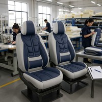 Bantal Penyangga Pinggang Kulit Grosir Perdagangan Luar Negeri untuk Kursi Mobil, Universal Empat Musim, Siap Kirim Amazon, Model Full-Wrap
