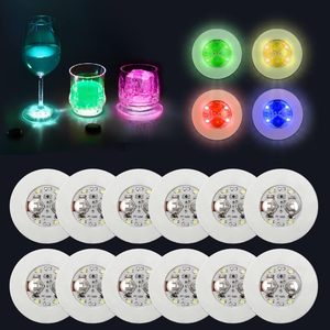 Custom Embossed LED Plastic <b>Sticker</b> Wine Bottle Light Cups Coasters Battery Operated Reusable Durable Ramadan Graduation Party - Product Image 1
