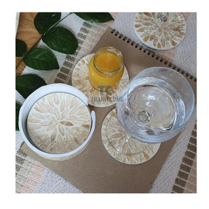 Juego de Posavasos de Nácar Únicos al por Mayor, Posavasos de Mosaico para Tazas de Café, Fabricante de Vietnam, Tapetes y Almohadillas - Product Image 4
