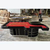 YH Roter Roulette-Tisch Massivholz Maßgefertigter Casino-Tisch für Roulette-Spiele