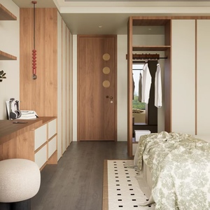 Meubles <span class=keywords><strong>de</strong></span> chambre <span class=keywords><strong>à</strong></span> coucher BALOM <span class=keywords><strong>de</strong></span> style moderne, placard sur mesure avec commode, placard en contreplaqué MDF, certifié CE, prêt <span class=keywords><strong>à</strong></span> assembler - Product Image 4