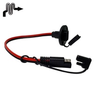 Port latéral de prise de courant SAE, connecteur universel encastré de montage de panneau solaire à connexion rapide SAE résistant aux intempéries 12AWG 30CM