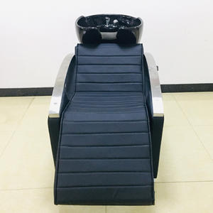 Luxus elektrische Haar wäsche Massage stuhl Beauty Salon Schwarz Braun Rosa Weiß Schwarz Keramik Becken Edelstahl <span class=keywords><strong>Shampoo</strong></span> Schüssel - Product Image 3