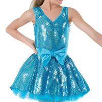Robe scintillante à paillettes pour filles, tenue de danse pour concours et spectacles, costume de danse jazz à paillettes, tutu de danse hip hop
