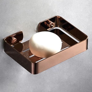 Porte-savon carré standard en acier inoxydable brossé, simple couche, pour rangement salle de bain et toilettes - Product Image 3