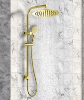 Pommeau de Douche Multifonctionnel à Main en Or Brossé – Ensemble de Douche pour Salle de Bain