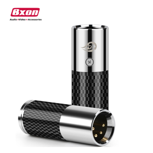 Matériau en acier inoxydable 4 broches mâle <span class=keywords><strong>XLR</strong></span> à 2.5mm / <span class=keywords><strong>3</strong></span>.5mm / 4.4mm femelle <span class=keywords><strong>adaptateur</strong></span> de prise Audio connecteur de conversion en Fiber de carbone - Product Image 1