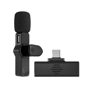 Live Streaming Pocket Mini Lapel Collar Tie-clip Mic Wireless Lavalier Professional Microphone