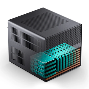 JONSBO N5 Carcasa de Torre Media de Chasis de Aluminio, Carcasa de 12 HDD Bay Dual de 120mm, Ventiladores AFX PSU 1U, USB, <span class=keywords><strong>PC</strong></span>, Acrílico, ATX, 1 Unidad - Product Image 3