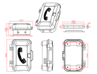 Terminal de communication confidentiel avec balise pour zone d'usine restreinte, téléphone industriel étanche IP67