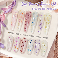 Gel de Soak-Off Durable et Flexible pour Fleurs Séchées, Gel à Ongles Naturel avec Fleurs Séchées pour Nail Art, Vente en Gros, OEM, ODM, Marque Privée