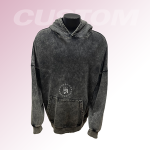 Felpe con Cappuccio da Uomo 350 Gsm Stile Hip Hop Vintage Lavato, Oversize Streetwear con Design Ricamato, Felpe Pesanti da Uomo - Product Image 1