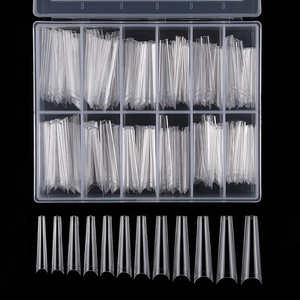 240 unids/caja XXL puntas de <span class=keywords><strong>uñas</strong></span> de ataúd <span class=keywords><strong>Extra</strong></span> <span class=keywords><strong>largas</strong></span> media cubierta transparente/<span class=keywords><strong>uñas</strong></span> postizas naturales Prensa en suministro de salón de acrílico <span class=keywords><strong>uñas</strong></span> postizas - Product Image 1