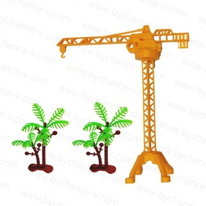 Kỹ thuật thu nhỏ Xe đồ chơi xe ủi đất Xe Tải Cẩu tháp máy móc hạng nặng roadblock trai Dollhouse Hội Đồng Quản trị trò chơi phụ kiện - Product Image 2