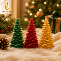 Bougie parfumée en cire de soja LF faite à la main, écologique, en forme de sapin de Noël, avec logo personnalisé, pour chambre et spa