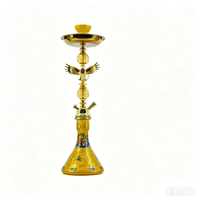 Ensemble de chicha de luxe en forme d'aigle, 51 cm, taille moyenne, en verre arabe, avec narguilé en acier inoxydable, pour cadeau et décoration