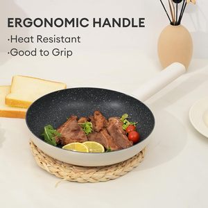 Vente directe d'usine sartenes de cocina blanc juego de ollas y sartenes blancas antiadherentes Batterie de cuisine en céramique - Product Image 3