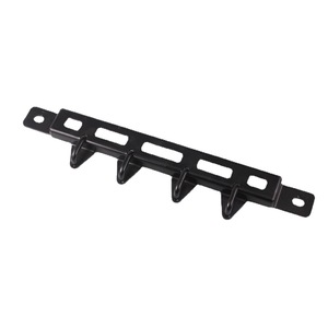 Wall Mounted Metal <b>Tool</b> Rack With 4 <b>Hooks</b> For Garage Storage Black Red Blue Durable Rectangle Shape Carbon Steel Construction - Product Image 4