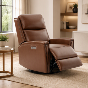 Canapé sectionnel inclinable électrique en cuir noir et marron, <span class=keywords><strong>fauteuil</strong></span> de salon motorisé réglable - Product Image 2
