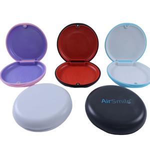 Nuova custodia in plastica per allineatori dentali, scatola personalizzata per apparecchi ortodontici/protesi - Product Image 1