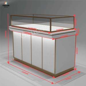 Vitrina de Joyería de Lujo de Alta Gama en Acero Inoxidable y Vidrio con Iluminación LED, Ecológica, Tamaño Personalizable, Elegante Exhibidor - Product Image 6