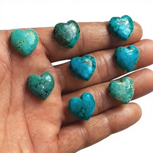 High Quality MANGALMAY 15mm Tibetan Turquoise Loose Cabochon Star Moon Heart Carving IGI Certified Natural Gemstone Love Jewelry - Product Image 1