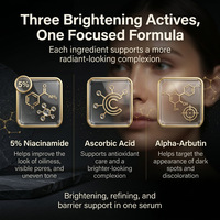 Sérum éclaircissant pour le visage 5 % Niacinamide avec vitamine C et Alpha Arbutin pour les soins quotidiens de la peau et les instituts de beauté
