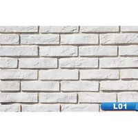 Brique fine en placage blanc pour mur extérieur, brique culturelle, carrelage intérieur, application extérieure pour maison