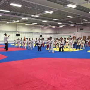 Оптовая продажа 100x100 см Eva пенопластовые боевые искусства Judo BJJ Jiu Jitsu Karate тхэквондо коврик пазл головоломка татами напольные коврики