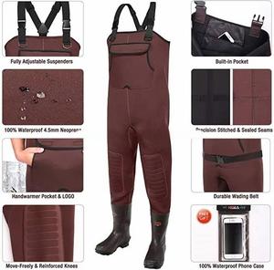 <span class=keywords><strong>Cuissardes</strong></span> de pêche en néoprène pour hommes avec <span class=keywords><strong>bottes</strong></span> à crampons pied de botte imperméable <span class=keywords><strong>cuissardes</strong></span> pour hommes et femmes - Product Image 2