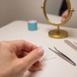 Adesivi con Strass ILAN 39030-1, Decalcomanie Brillanti Rimovibili per Nail Art - Product Image 3