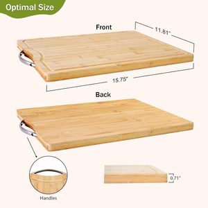 Tabla de Cortar de Bambú Antibacteriana de Doble Cara, Resistente al Moho, Tabla para Cuchillos Específica para Cocina, Tabla para Picar Frutas - Product Image 2