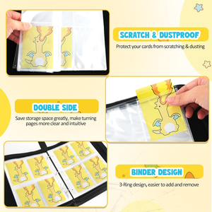 MIO fornitore diretto all'ingrosso raccoglitore di <span class=keywords><strong>carte</strong></span> con cerniera 4 tasche per <span class=keywords><strong>carte</strong></span> Pokemone - Product Image 4