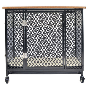 Cane mobili con cuscino, legno cassa per cani tavolo, canile moderno per cani al coperto - Product Image 2