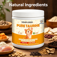 Poudre de Taurine Pure Premium OEM/ODM pour Chats, Sans Arôme, Soutien Immunitaire et Oculaire, Facile à Mélanger, Supplément Cardiaque 100% Naturel pour Chats