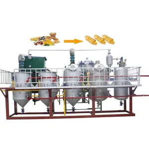 Máquina automática de refinería de aceite de almendra de palma a pequeña escala para planta de refinación de aceite de almendra de palma