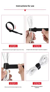 Кабельные стяжки Velcroes free12 мм нейлоновые желтые кабельные стяжки с индивидуальным логотипом напечатанные спина к спине кабельные стяжки - Product Image 6