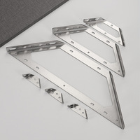 Support d'angle multifonctionnel en acier inoxydable pour meubles Connecteur d'angle de lit fixe à trois côtés pour table et chaise