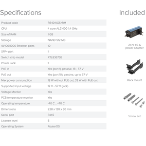 Router Inalámbrico MikroTik RB4011iGS+RM de Doble Banda Gigabit con Función de Módem, WEP, QoS, 8 Puertos LAN y 2 Antenas Externas - Product Image 6