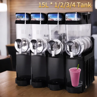 Machine à Granita et Slush Commerciale pour Daiquiri Froid, Margaritas et Boissons Glacées, 4 Cuves de 15L