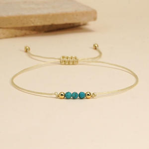 2024 Dainty 3mm Faceted Healing Crystal Delicate Skinny <strong>Beaded</strong> String <strong>Bracelet</strong> Minimalist Tiny Gemstone Inspire Card <strong>Bracelet</strong> - Product Image 4